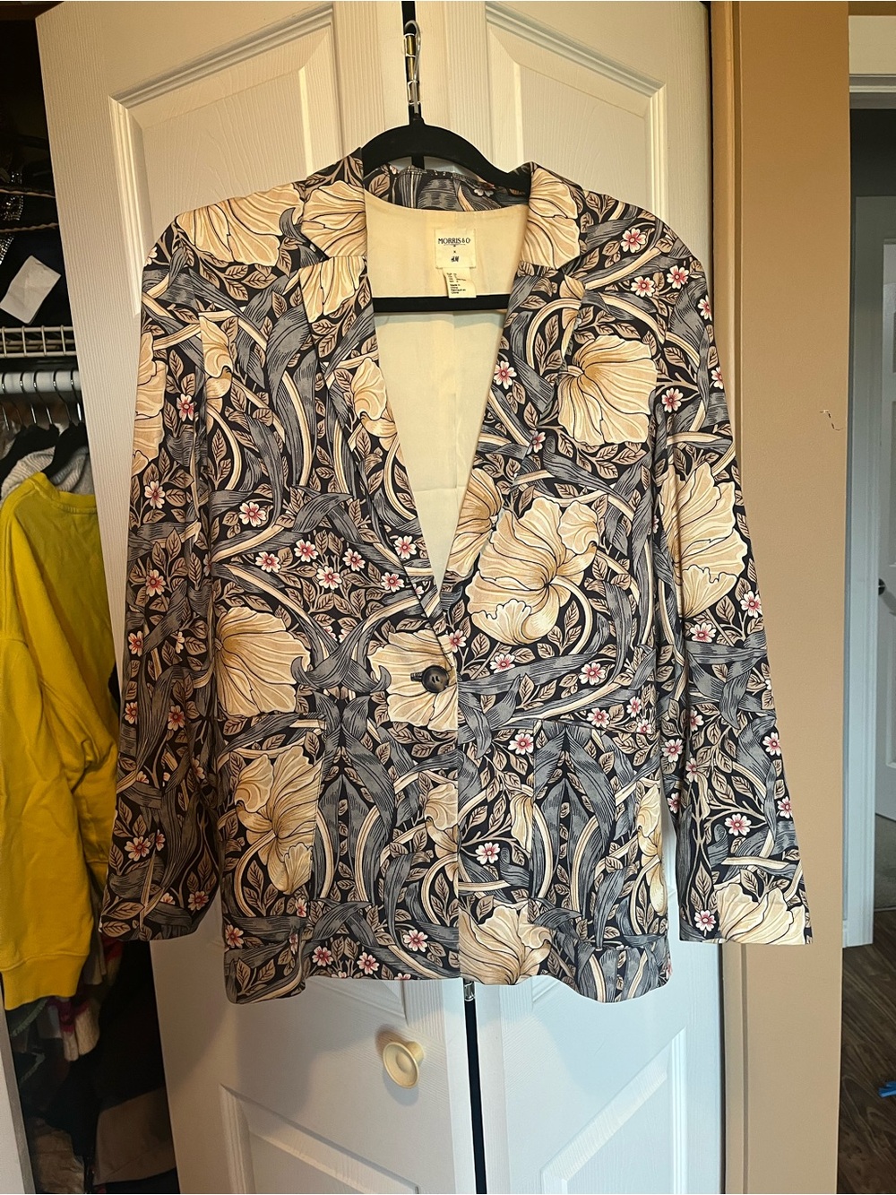 H&M Women's Floral Print Blazer Jacket